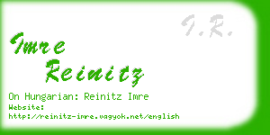 imre reinitz business card